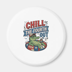 Entspann den Vierten lustiges Alligator-Sommer-Shi Magnet