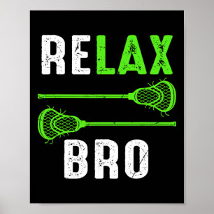 Entspann dich, Bruder, Vintage-Lacrosse Poster