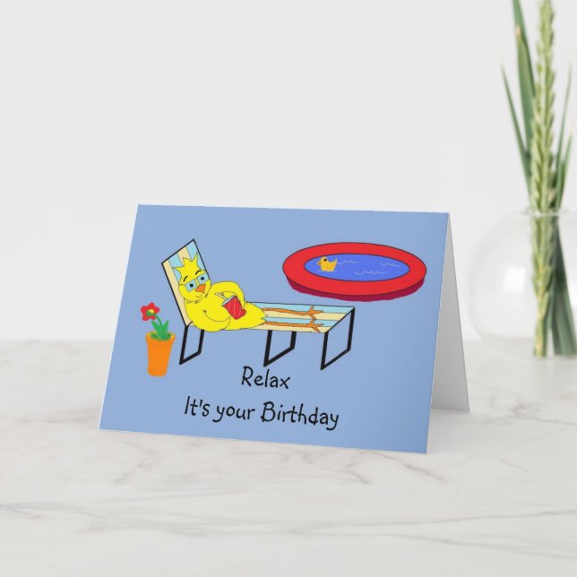 Entspann dich, es ist dein Geburtstag Karte (Vorderseite)