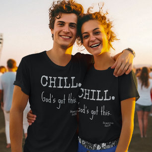 Entspann dich, Gott wird es schon richten Schrift T-Shirt