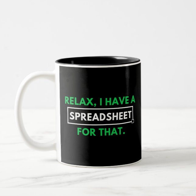 Entspann dich, ich habe eine Tabelle dafür. Zweifarbige Tasse (Links)