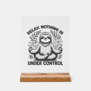 Entspann Dich Nichts ist unter Kontrolle Lustig Sü Acrylschild