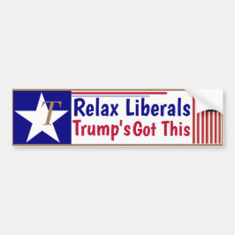 Entspann die Liberalen und Trumps got! Autoaufkleber