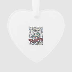 Entspanne den vierten Alligator-Patriot-Shirt Des Ornament