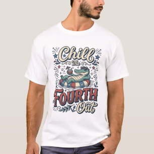 Entspanne den vierten Alligator-Patriot-Shirt Des T-Shirt