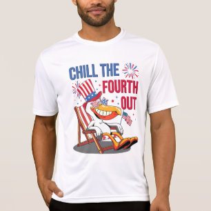 Entspanne den Vierten lustigen patriotischen Pelik T-Shirt