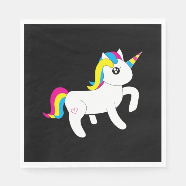 Entspanne dich  Sei ein Einhorn Serviette (Vorderseite)