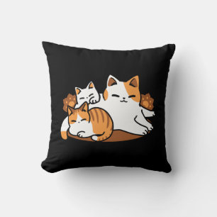 Entspannen bei Katzen Kunst - "Laze Furr Days" für Kissen