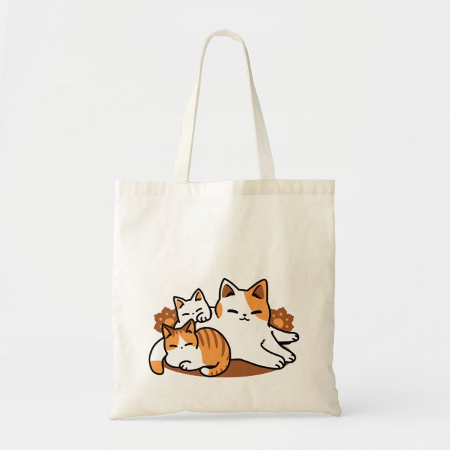 Entspannen bei Katzen Kunst - "Laze Furr Days" für Tragetasche (Vorne)
