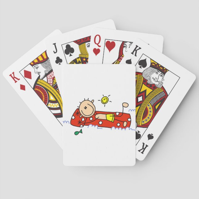 Entspannen bei Luftmatratzen Spielkarten (Rückseite)
