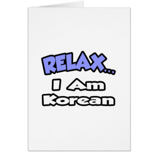 Entspannen ... Ich bin Koreaner