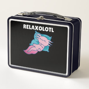 Entspannen im Axolotl Lovers, Niedlicher Tiere Rel Metall Brotdose