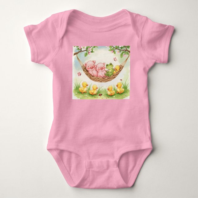 Entspannen in einer Hängematte Baby Strampler (Vorderseite)