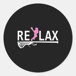 Entspannen Jugend Lacrosse Shirts Lacrosse Runder Aufkleber