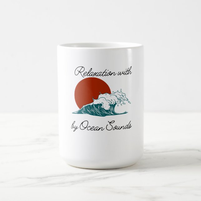 Entspannen mit Meeresrauschen Kaffeetasse (Mittel)