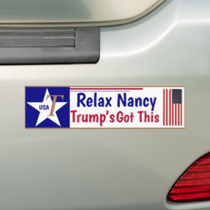 Entspannen Nancy Trump hat das im Griff! Autoaufkleber