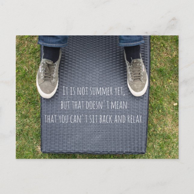 Entspannen Postkarte (Vorderseite)