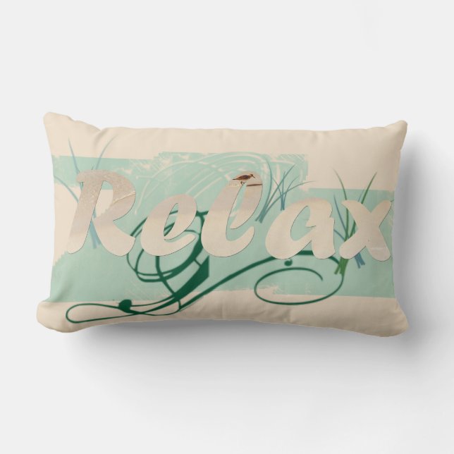 Entspannen Sie am Kissen am Strand (Vorderseite)