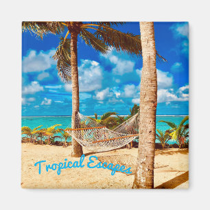 Entspannen Sie am Strand der tropischen Karibik Magnet