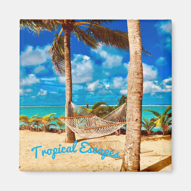 Entspannen Sie am Strand der tropischen Karibik Magnet (Vorne)