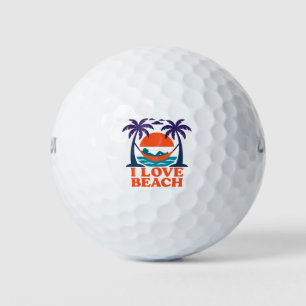 Entspannen Sie bei Sonnenuntergang in der Hängemat Golfball