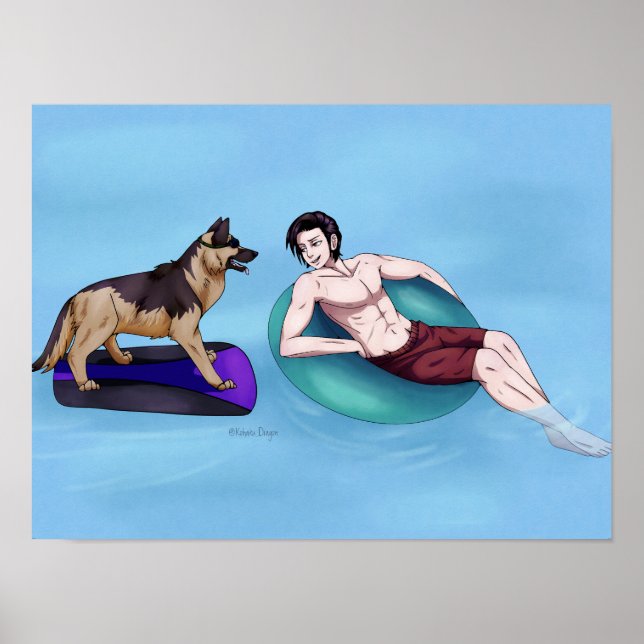 Entspannen Sie im Pool Poster (Vorne)