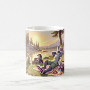 Entspannen Sie in der Osternacht am See Kaffeetasse