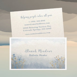Entspannen Sie mit Blue & Gold Meditative Business Visitenkarte