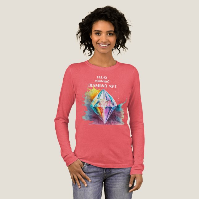 Entspannen Sie sich bei der Diamantenkunst Tri-Blend Shirt (Volle Vorderseite)