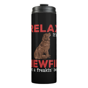 Entspannen Sie sich bei einem Drink Niedlicher J Thermosbecher