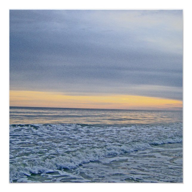 Entspannen Sie sich bei Sonnenuntergang am Meer Poster (Vorderseite)