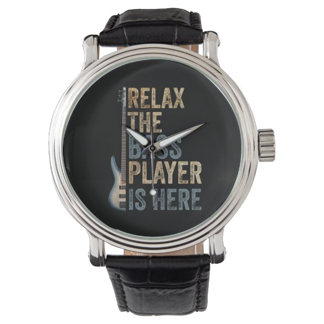 Entspannen Sie sich beim Bass Player, der sich hie Armbanduhr (Vorderseite)
