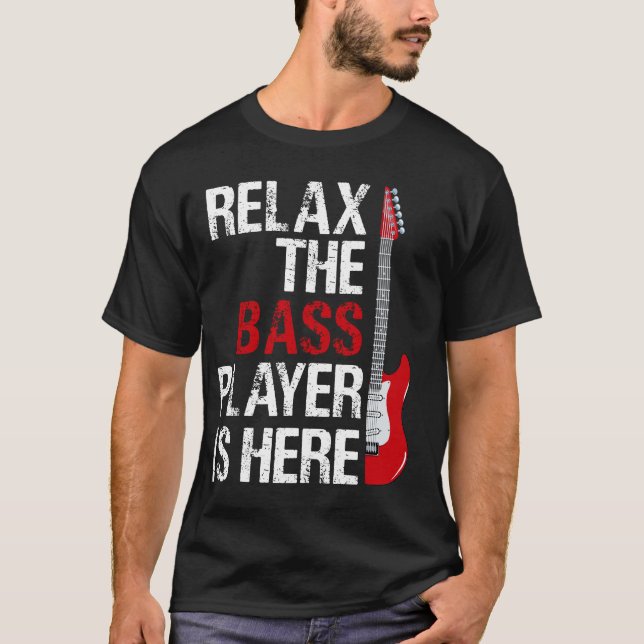 Entspannen Sie sich beim Bass Player für ein Gitar T-Shirt (Vorderseite)