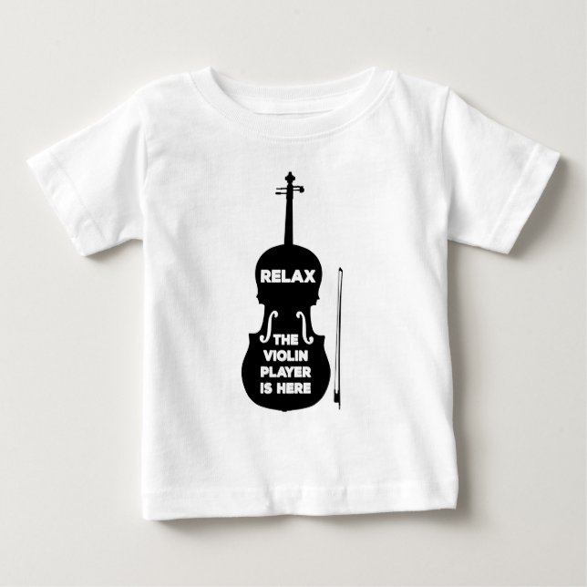 Entspannen Sie sich beim Violin Player Baby T-shirt (Vorderseite)