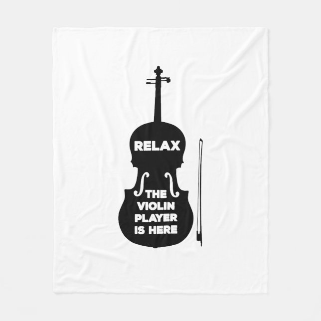 Entspannen Sie sich beim Violin Player Fleecedecke (Vorderseite)