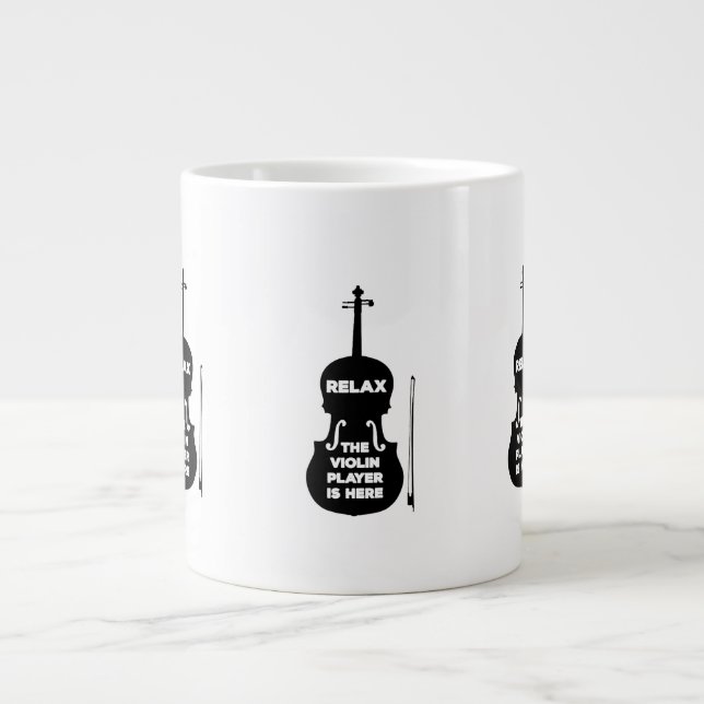 Entspannen Sie sich beim Violin Player Jumbo-Tasse (Vorderseite)