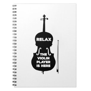 Entspannen Sie sich beim Violin Player Notizblock