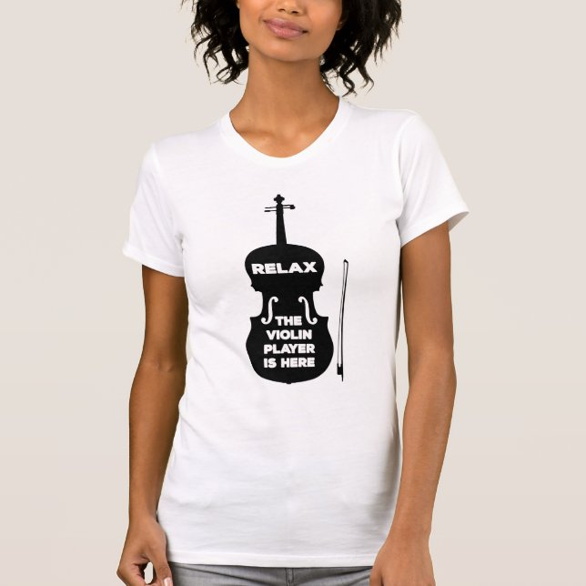 Entspannen Sie sich beim Violin Player T-Shirt (Vorderseite)