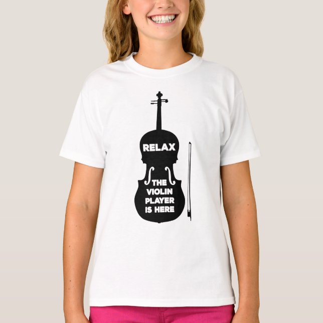 Entspannen Sie sich beim Violin Player T-Shirt (Vorderseite)