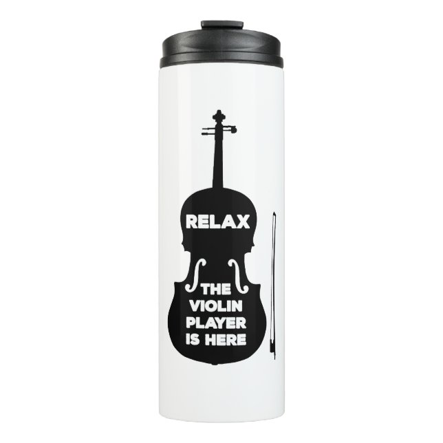 Entspannen Sie sich beim Violin Player Thermosbecher (Vorderseite)
