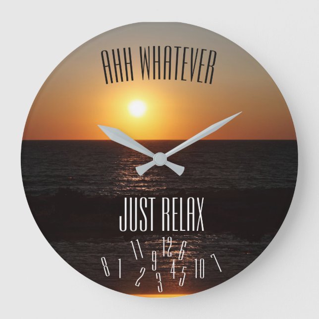 Entspannen Sie sich einfach mit gefallenen Zahlen  Große Wanduhr (Vorderseite)