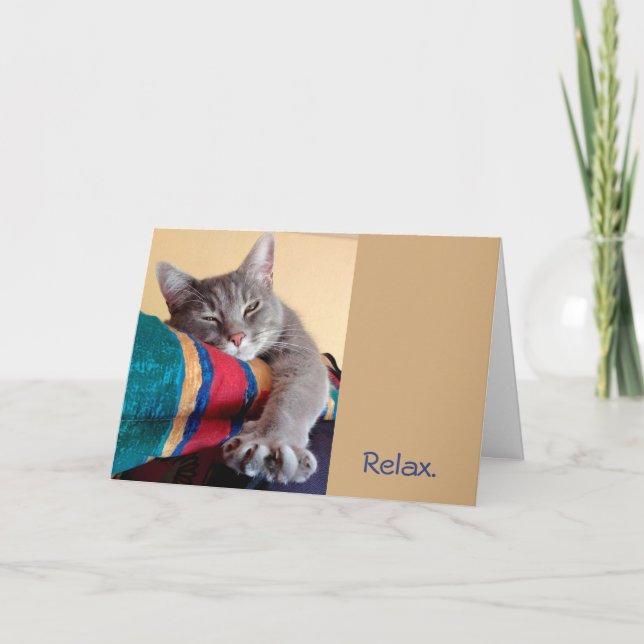 Entspannen Sie sich ...Es ist eine Cat Themed Fare Karte (Vorderseite)