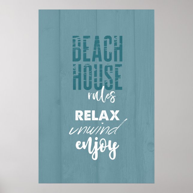 Entspannen Sie sich im Beach House | Poster (Vorne)