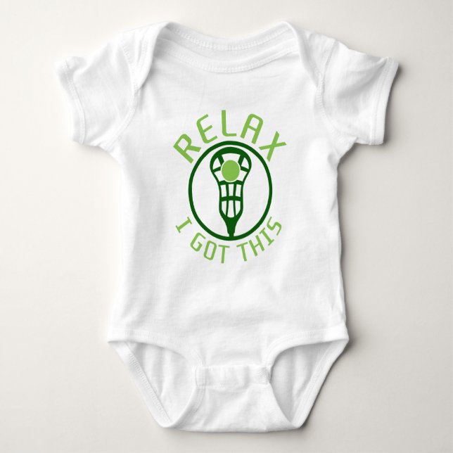 Entspannen Sie sich mich got diesen Lacrosse Baby Strampler (Vorderseite)