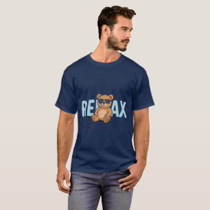 Entspannen Sie Teddy Bear mit Sonnenbrille Cartoon T-Shirt