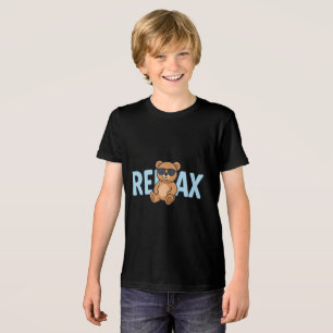 Entspannen Sie Teddy Bear mit Sonnenbrille Cartoon Tri-Blend Shirt