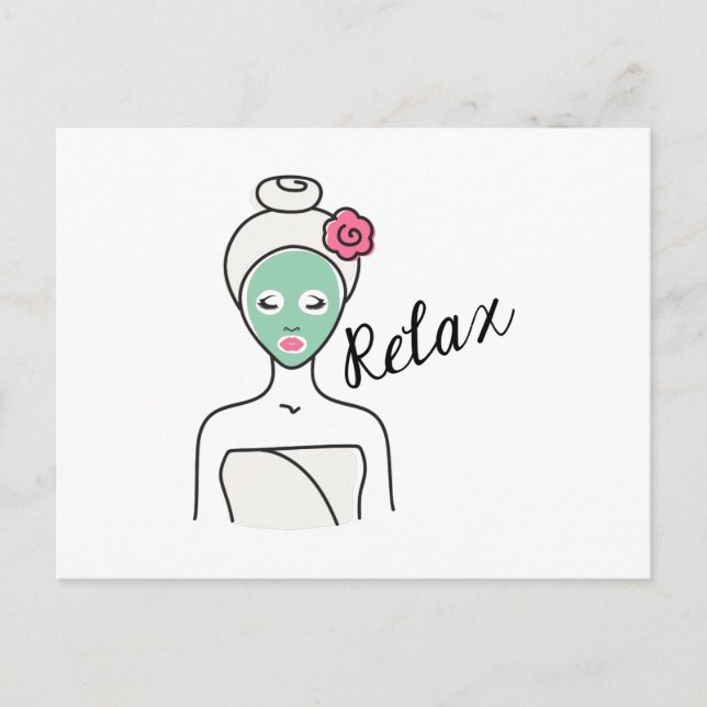 Entspannen Sie Wellness-Center Beauty Postkarte (Vorderseite)