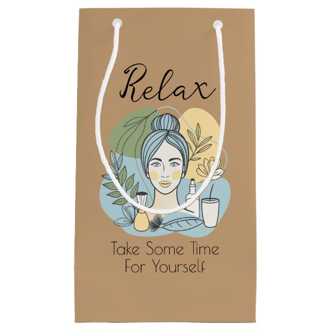 Entspannen Sie Wellness-Center Themed Geschenktasc Kleine Geschenktüte (Vorderseite)