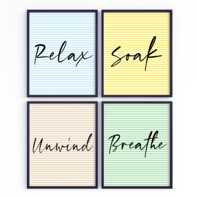 Entspannen Streifen im Bad Poster (Von Creator hochgeladen)