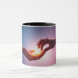Entspannen und Verjüngen: Tasse "Hände der Heilung